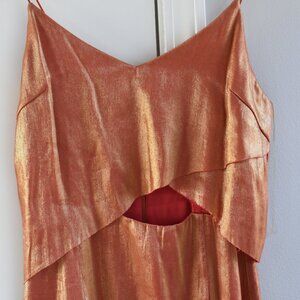 Elliatt Orange Iridescent Strap Dress (ankle length)